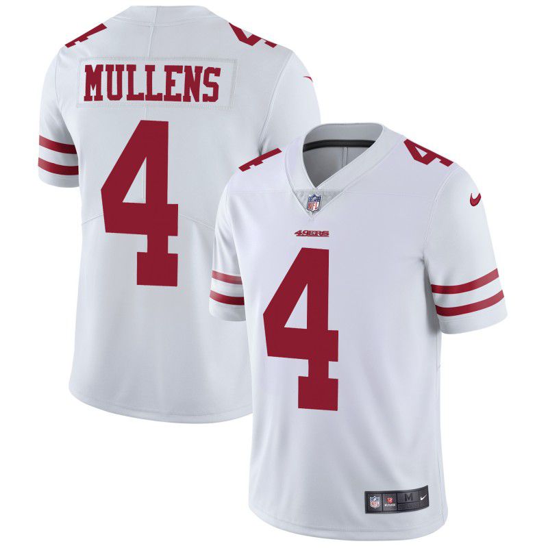 Men San Francisco 49ers #4 Mullens White Nike Vapor Untouchable Limited Playe NFL Jerseys
